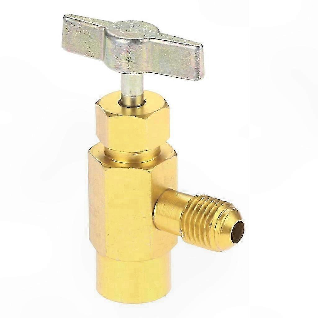 Automotive AC Charging Tap with Self-Sealing Dispenser, 1/4" SAE and 1/2" ACME Threads for R134A Refrigerant