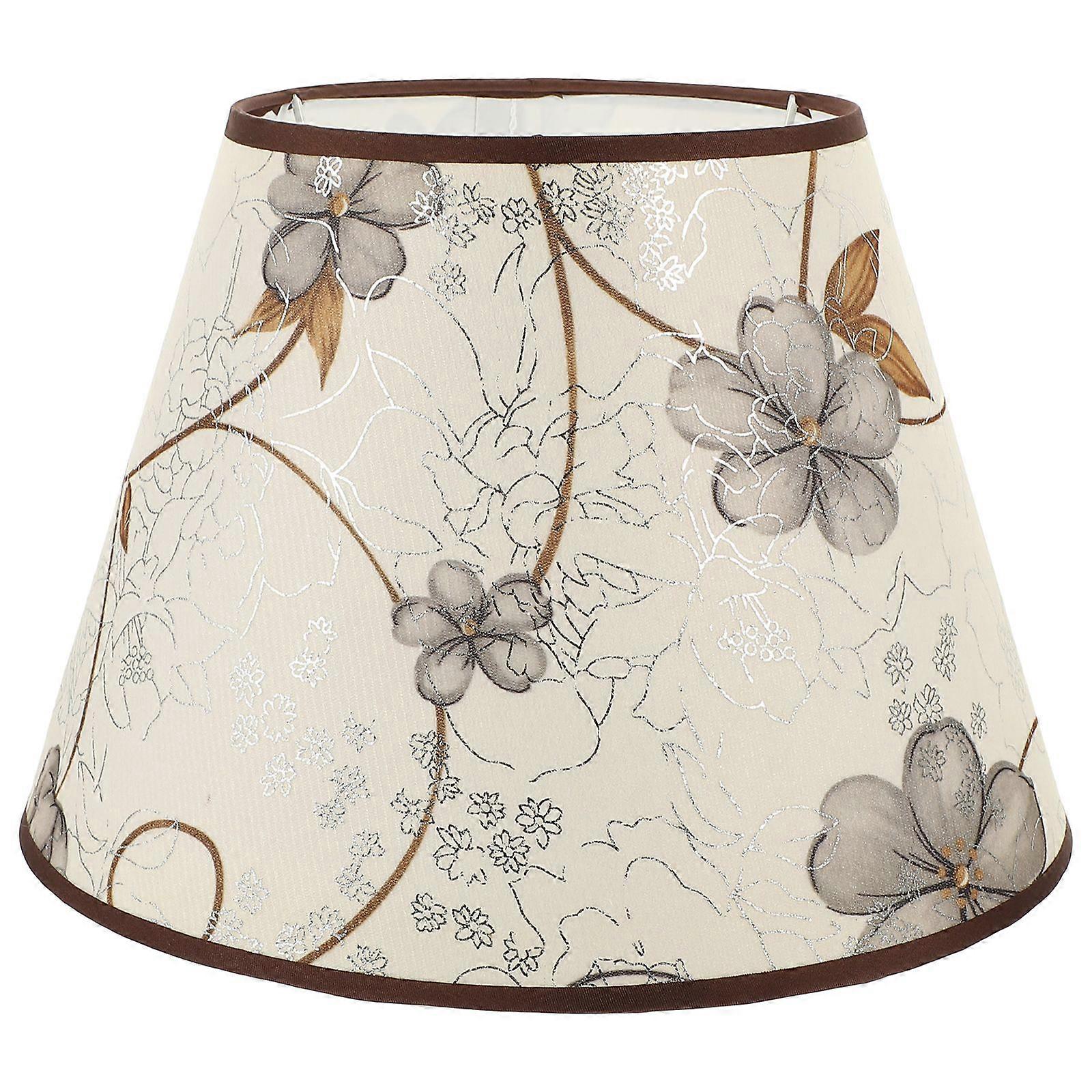 Cloth Lampshade Replacement Vintage Flower Pattern Lampshade Universal Lamp Cover for Home Hotel
