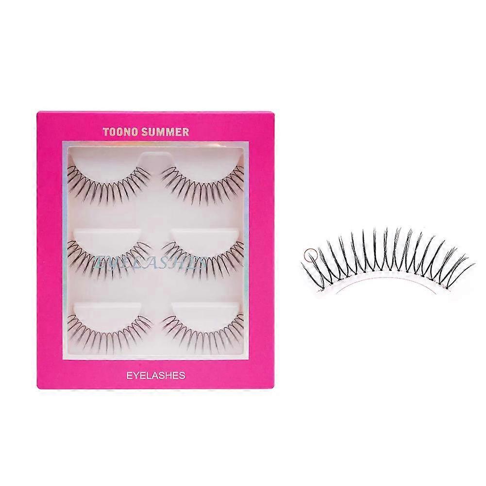 Korean U Shape Fake Eyelashes Soft Mink Lashes Natural Wispy Full St