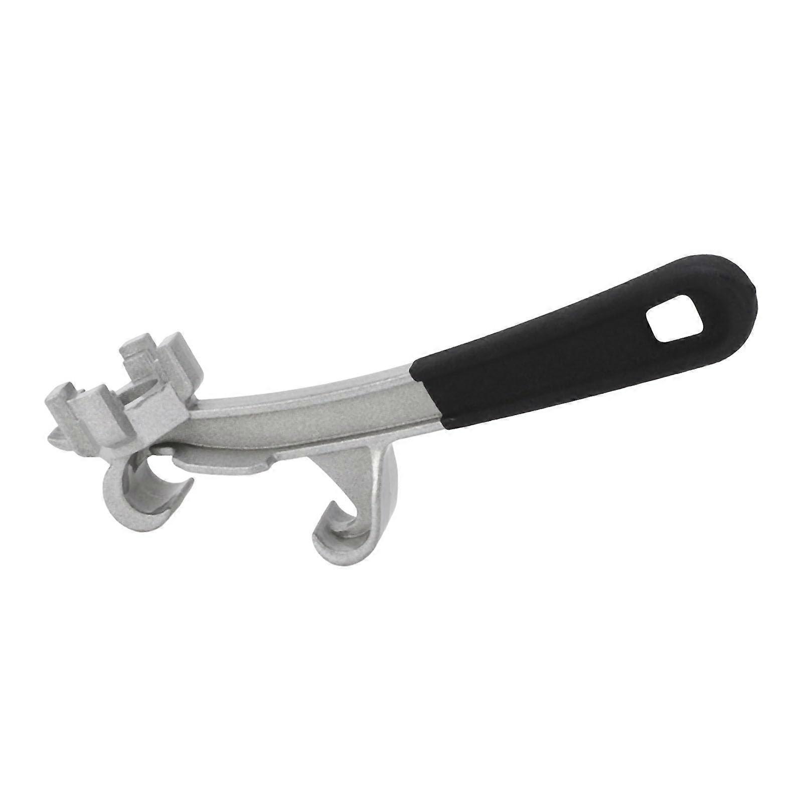Barrel Opener 2-Pack Set Aluminum Alloy Multipurpose Can Opener And Bucket Lid Wrench Remover Tool Silver/Black