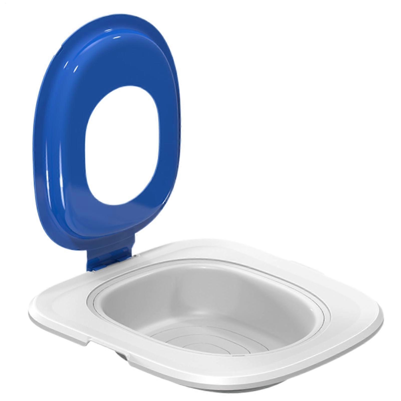 Sandkastenmatte Katzentrainer - Tragbarer Katzentoiletten-Trainingsset für Standard-Katzentoiletten, Blau, Wiederverwendbar