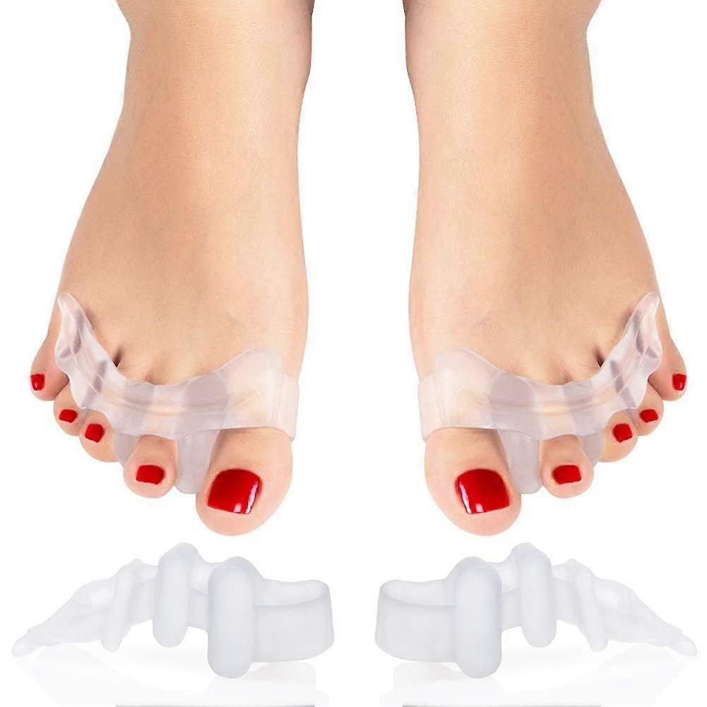 Hallux Valgus Toe Straighteners 2 Pairs Gel Toe Protection Silicone Toe Separator Soft Toe Correction Valgus Correction