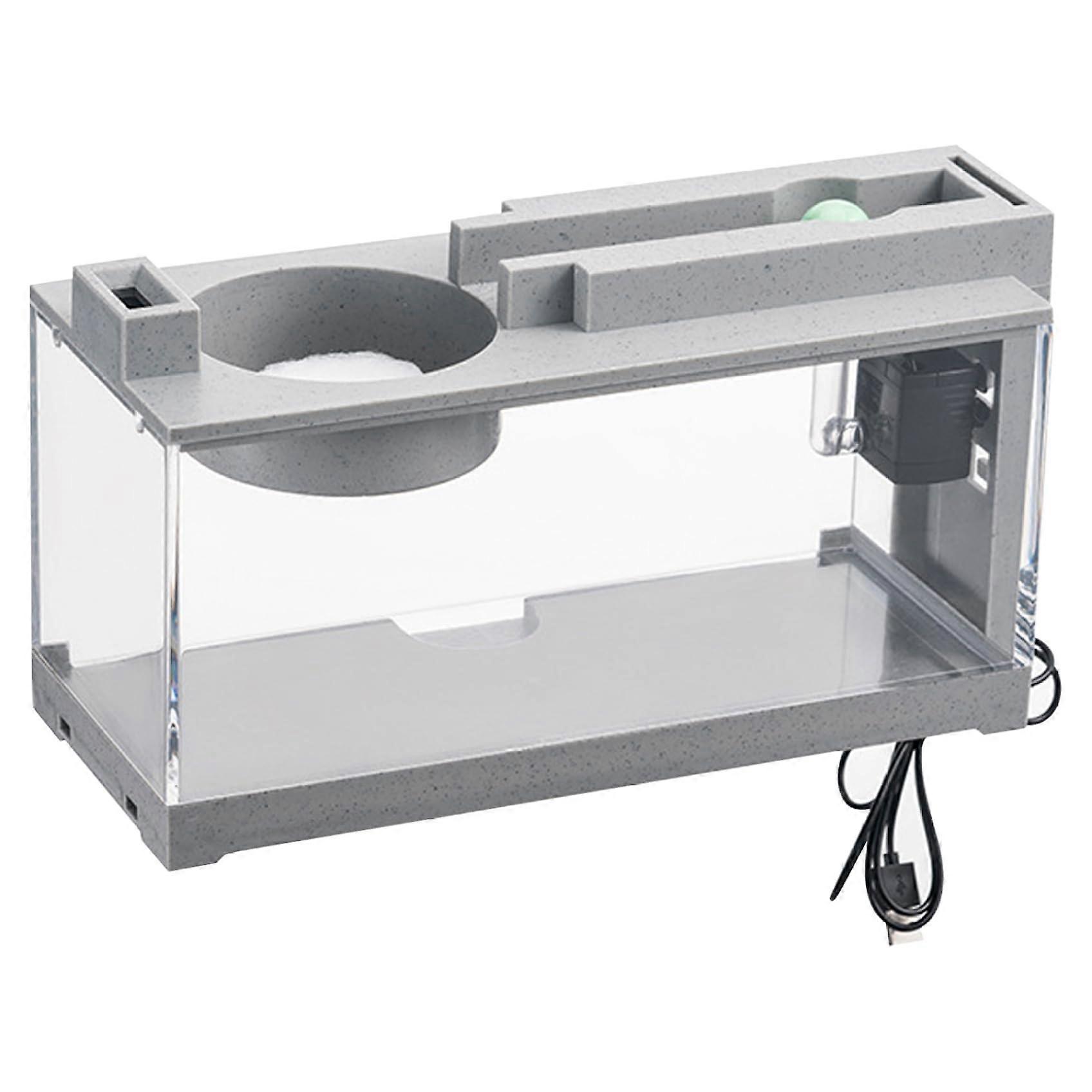 Fish Tank Quiet Small Aquarium 3 in 1 with Filter, Light Water Pump