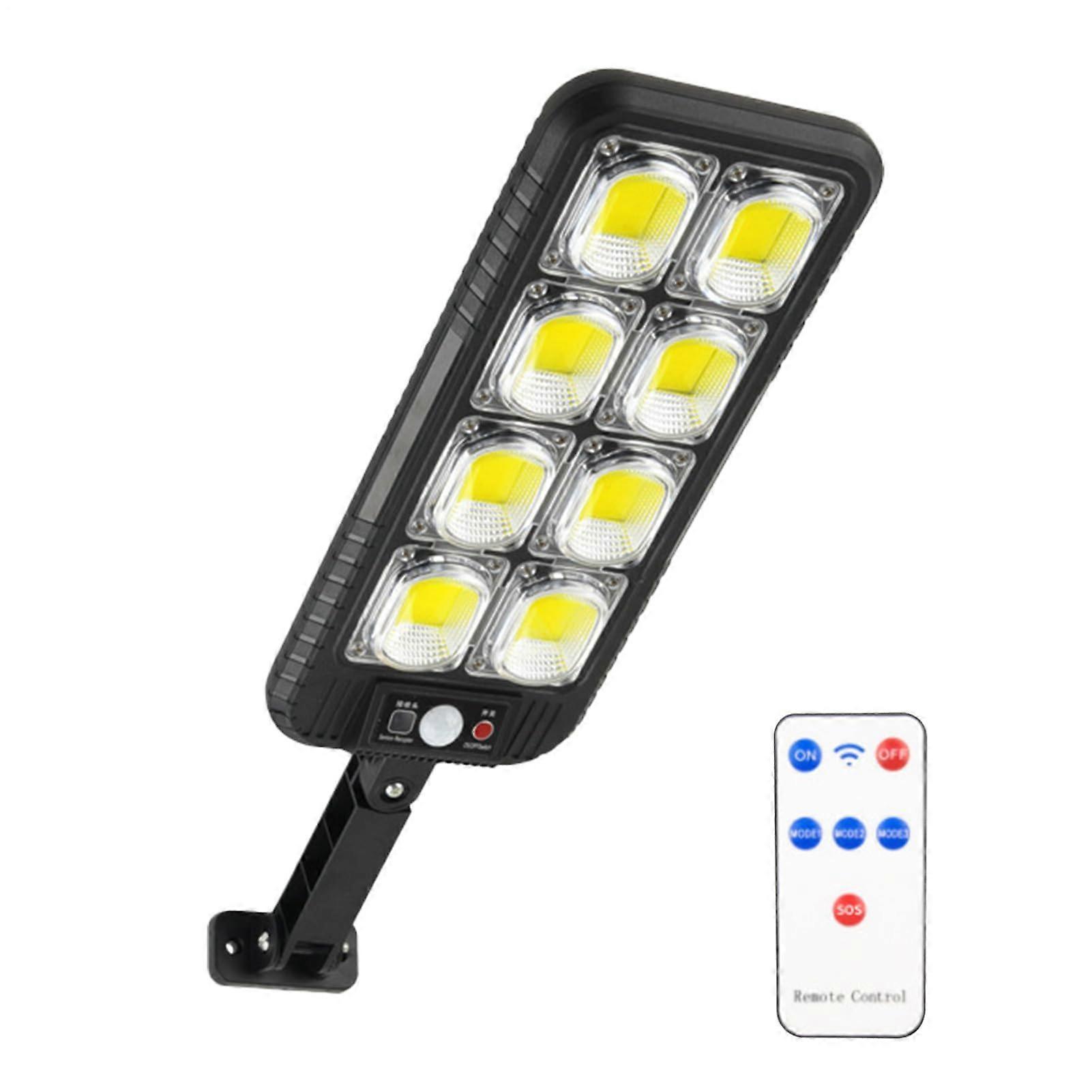 LED Street Light Solar Powered Outdoor Lamp With Remote Control Motion Sensor Security Spotlight 200 COB Roadway