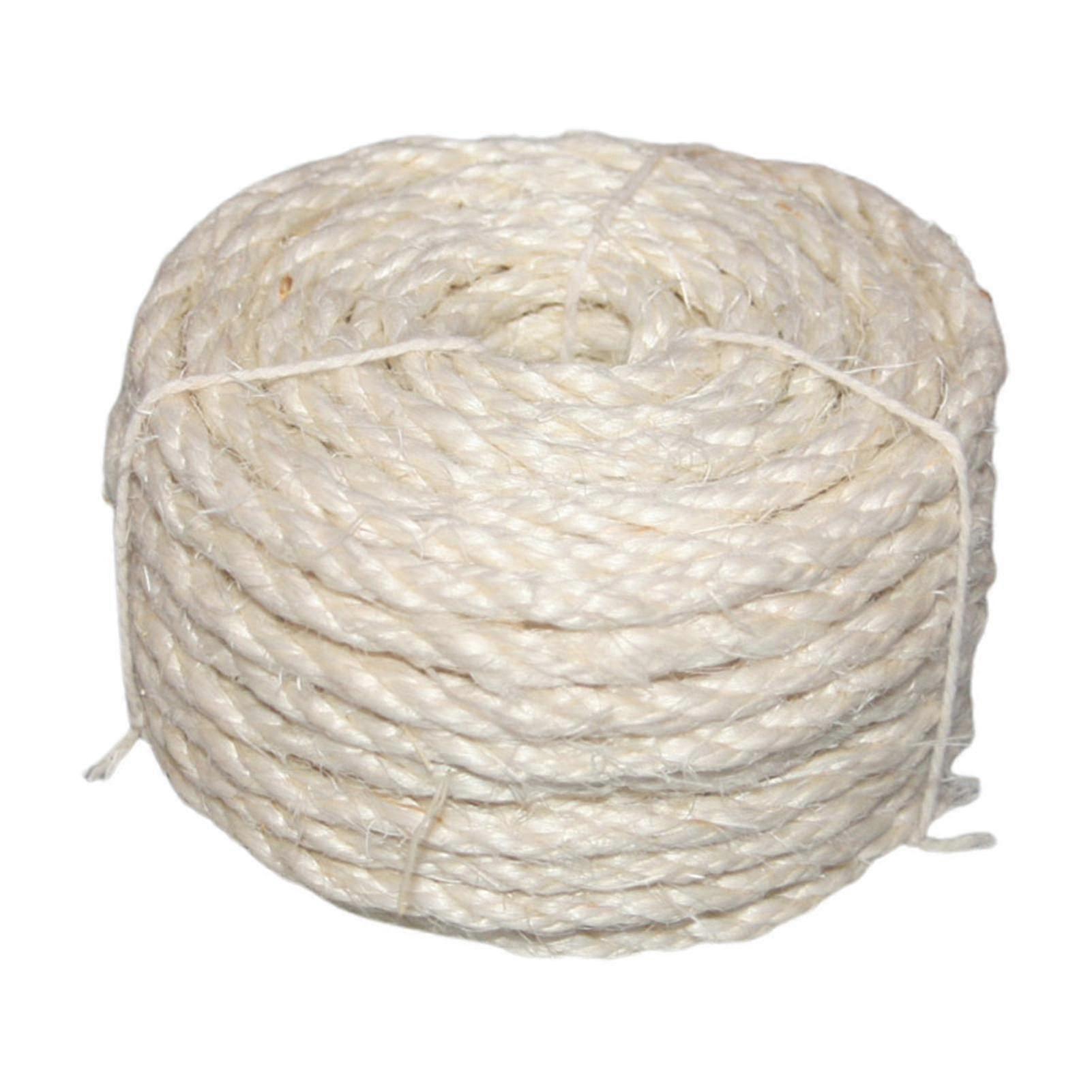 Natural Sisal Rope Cat Scratching Replacement Twine for Heavy Duty Scratching Post, DIY Crafting & Gardening Use