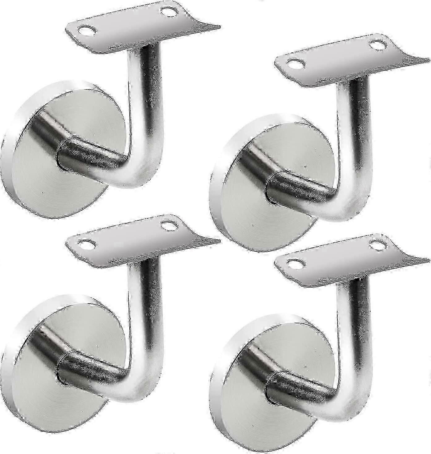 4 delar väggmonterade ledstångsfästen, ledstångsfästen i rostfritt stål för trappor, ledstångshållare med rosett för inomhusbruk och