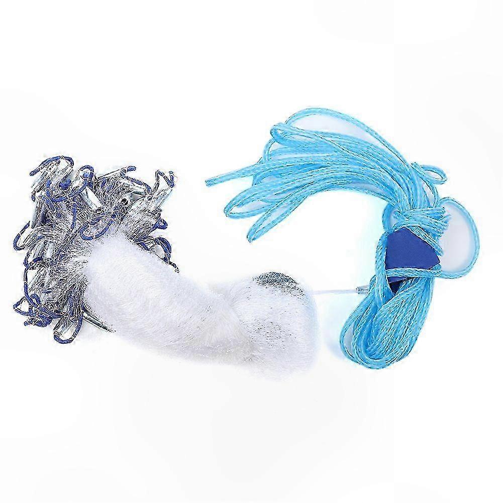 Nylon Monofilament Cast Net for Outdoor Fishing, 2.4m Hand Throw Mesh Net with American Style Design