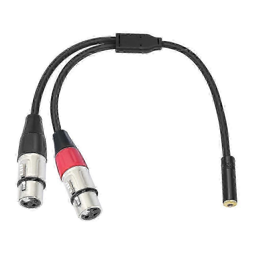 Dual XLR to 1/8 Female Adapter Balanced Mini Jack to Microphone Cable