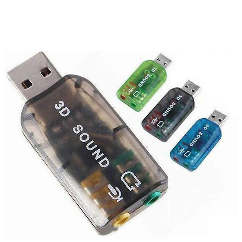 5.1 Channel USB External Audio Sound Card Mic Record Speaker Headphone