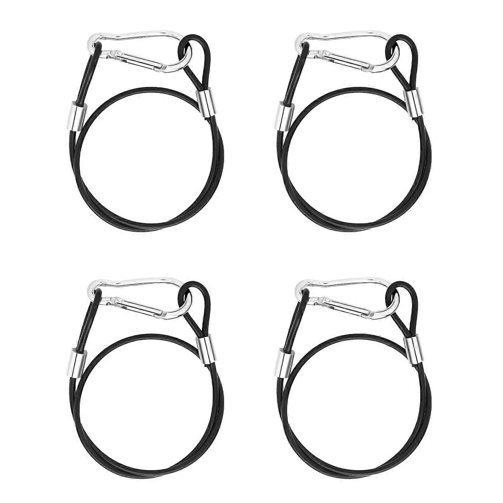 4pcs Resilient Coated Wire Lines Secure Hanging Chain Cable Rope for Bird Baths and Wind Sounds Multicolor