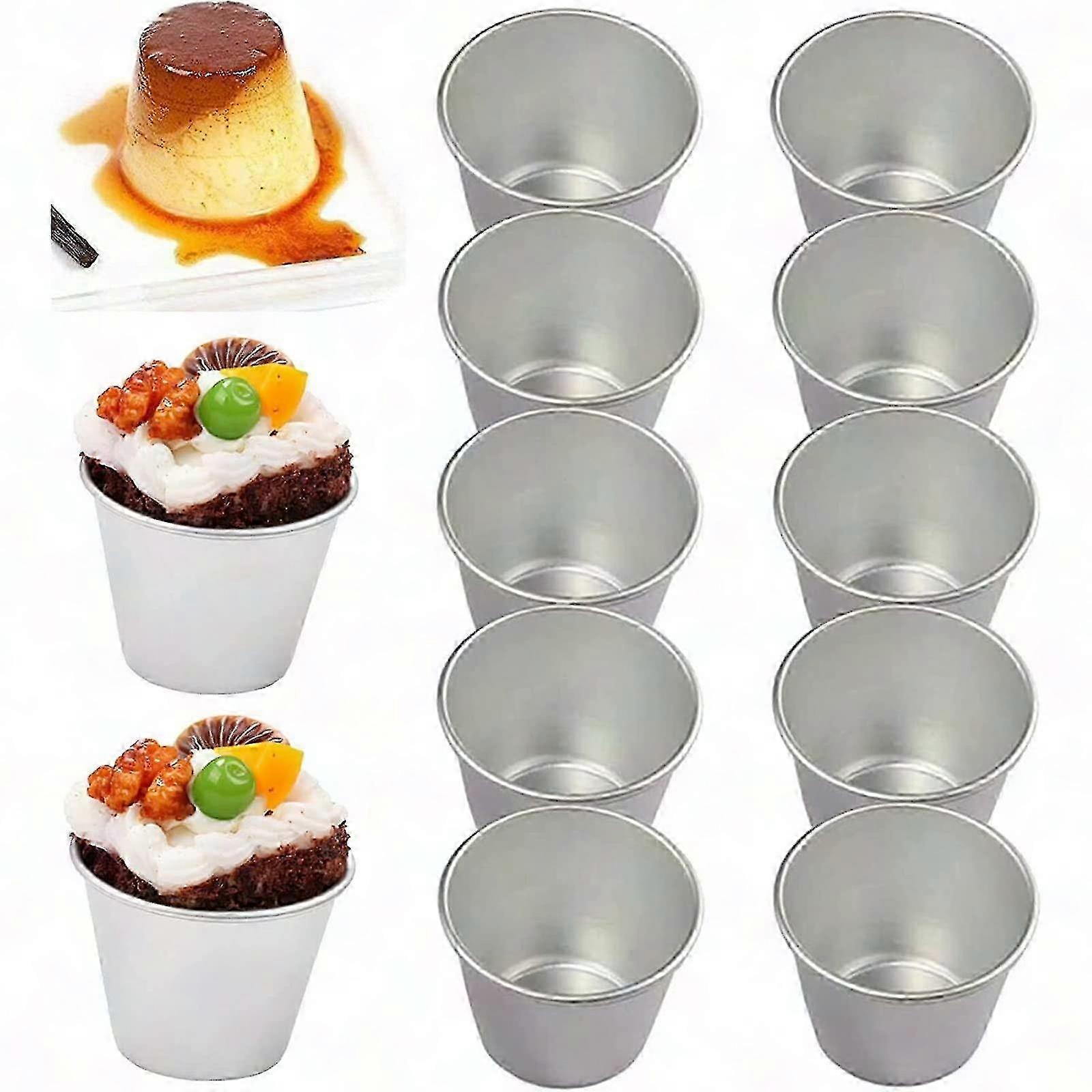 10 stk nonstick aluminiumsmuffinsform, dirioleformer, mini bakekopper, eggeterte og cupcakeformer