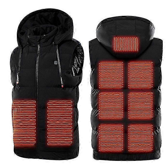 USB smart thermostatic heating vest men's casual vest charging heat...