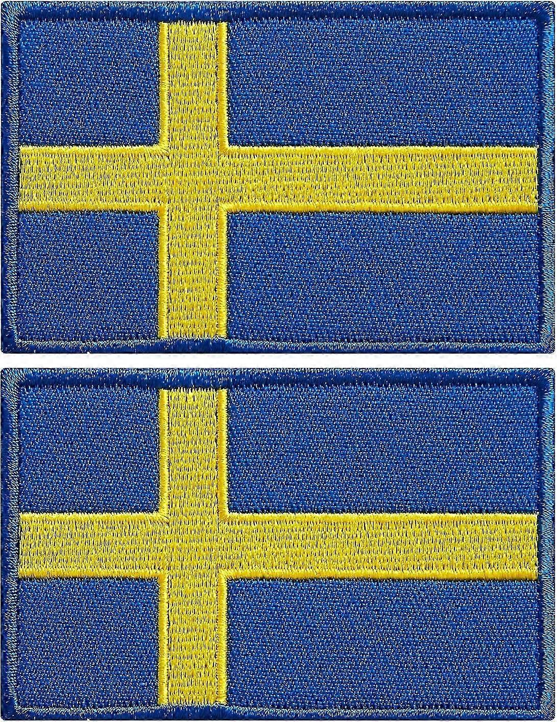 2 Paket İsveç Bayrağı Yamaları İsveç Bayrakları İşlemeli Yamalar İsveç Bayrakları Askeri Taktik Yama Giyim Şapka Sırt Çantaları Gurur Dekorasyonları