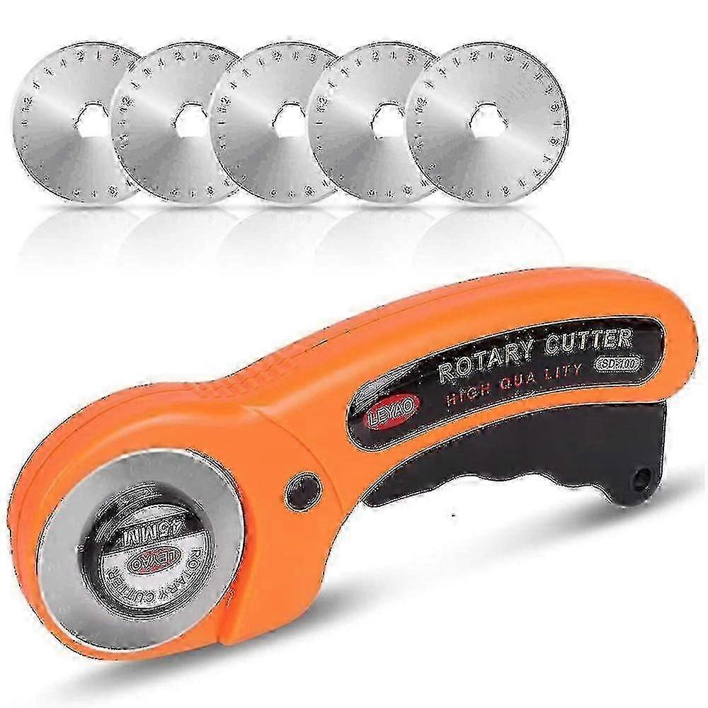 45mm Deluxe Handle Rotary Cutter With 5 Blades Round Cutters Tool