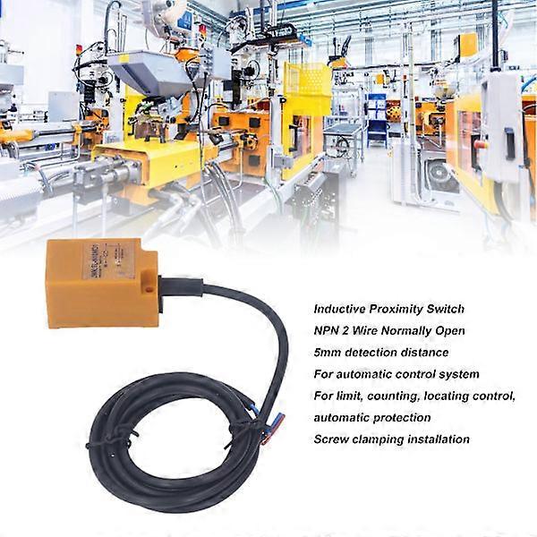 Inductive Proximity Switch NPN 2-Wire Normally Open Approach Switch 5 mm Detection Distance 10‑36VDC