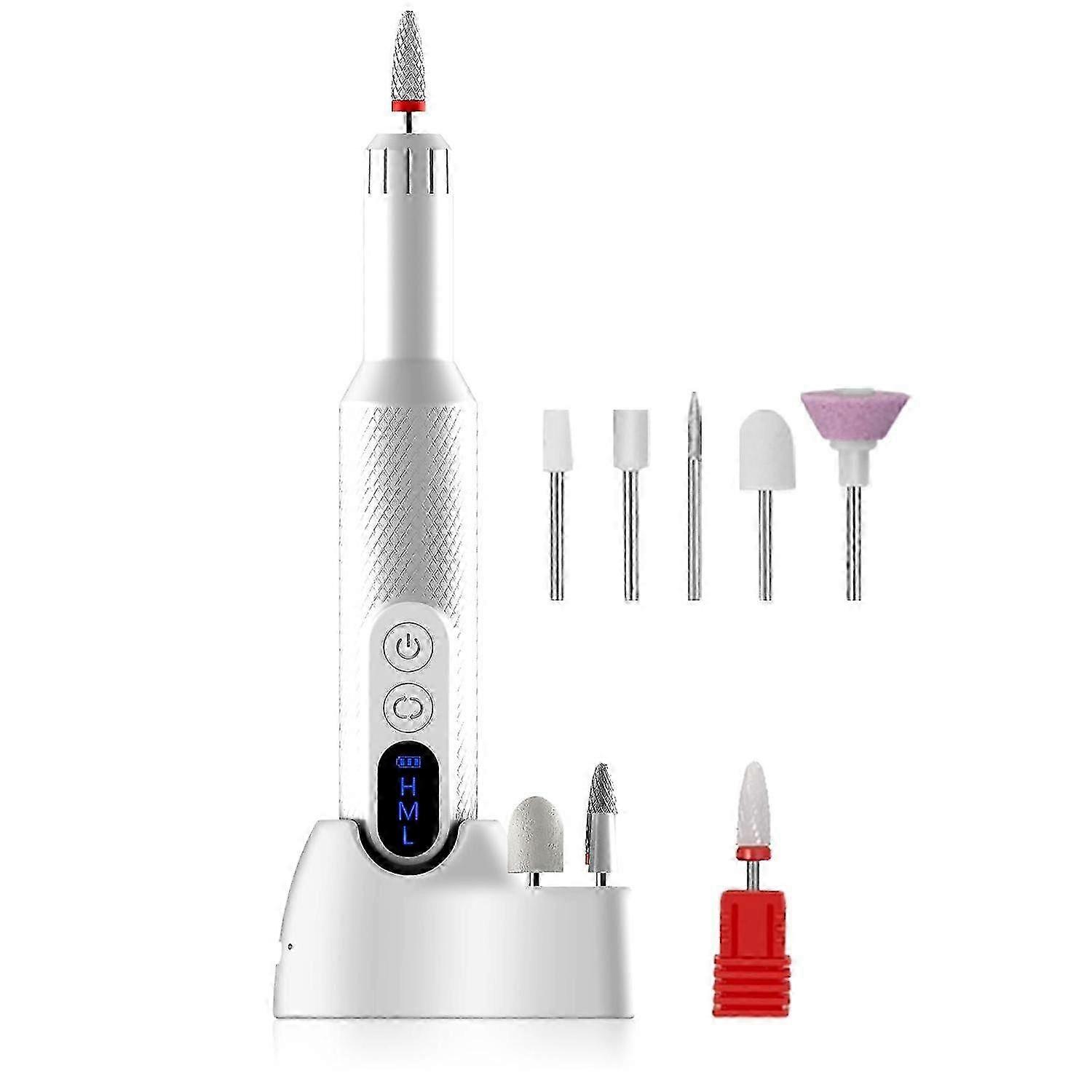 Electric Nail Drill Kit, Portable Electric Nail File for Acrylic Ge...