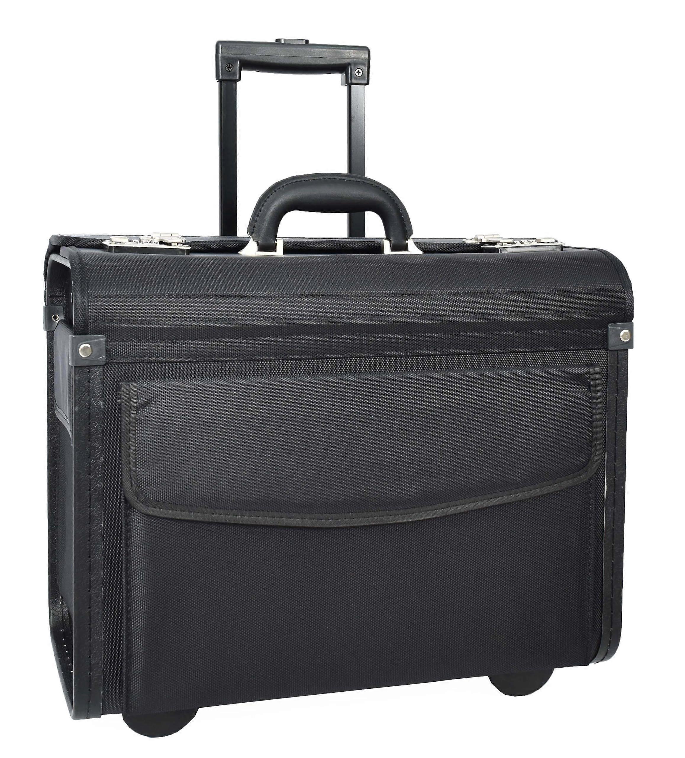 Pilot Case On Wheels Briefcase Style Dual Lock Travel Bag Harbin Black