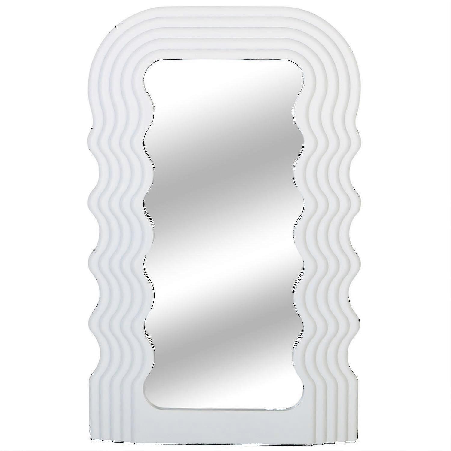 Wave-patterned irregular border mirror, 42*26cm, suitable for multi-scene decoration