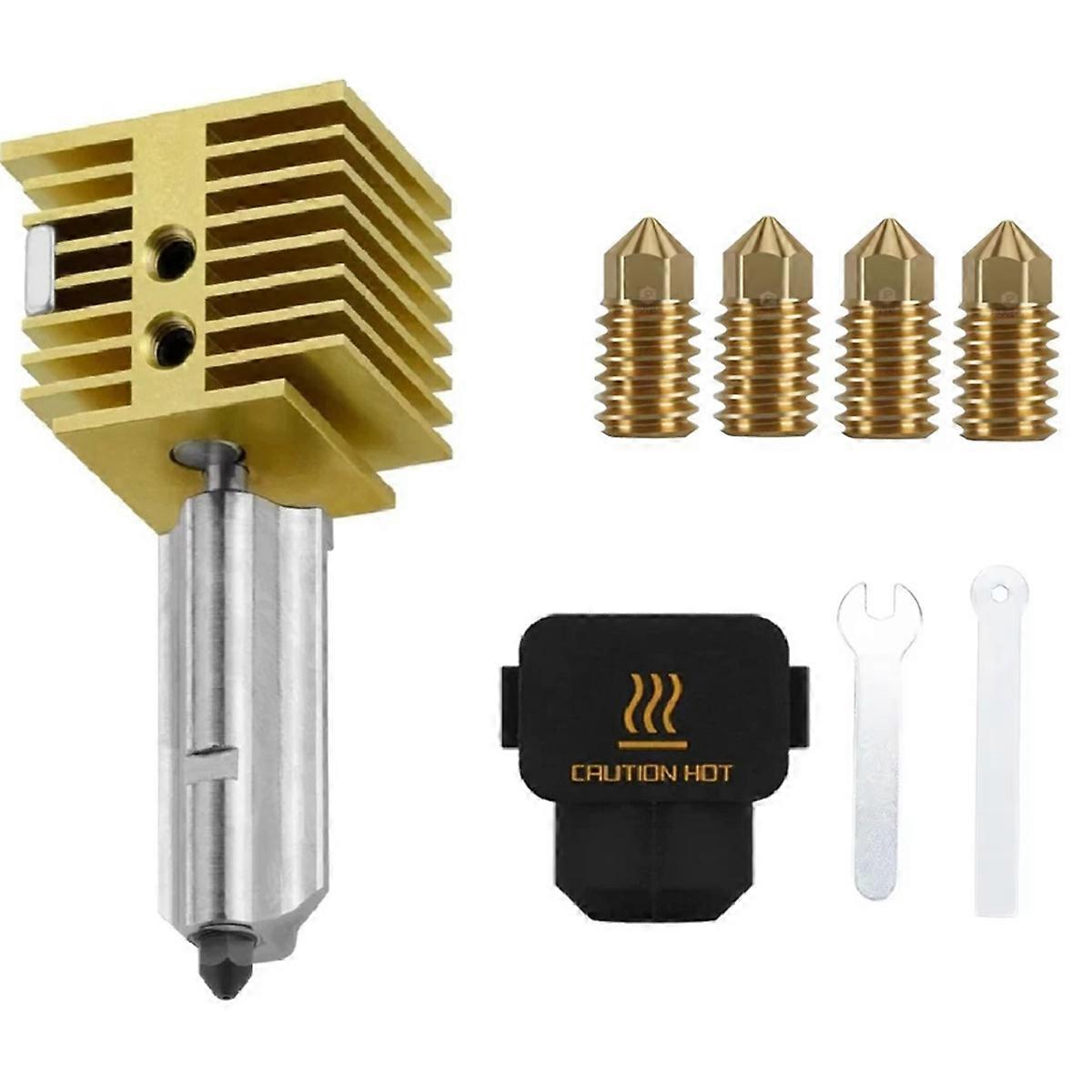 For A1 Hotend Kit 0.2/0.4/0.6/0.8MM Nozzle for A1 Mini Hotend Nozzle Assembly Brass