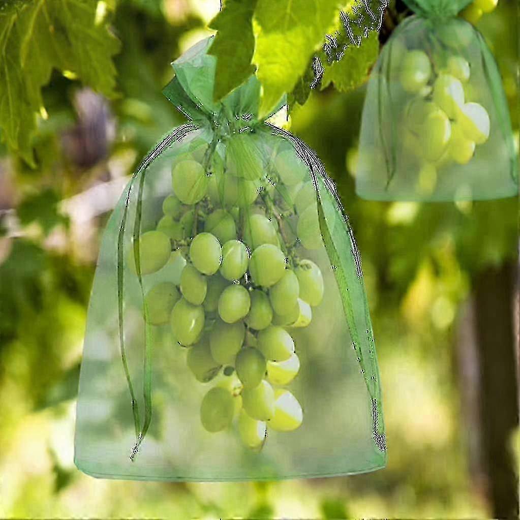 100 Pack Mesh Drawstring Pouches, 30x20cm, Perfect for Produce Storage and Protection