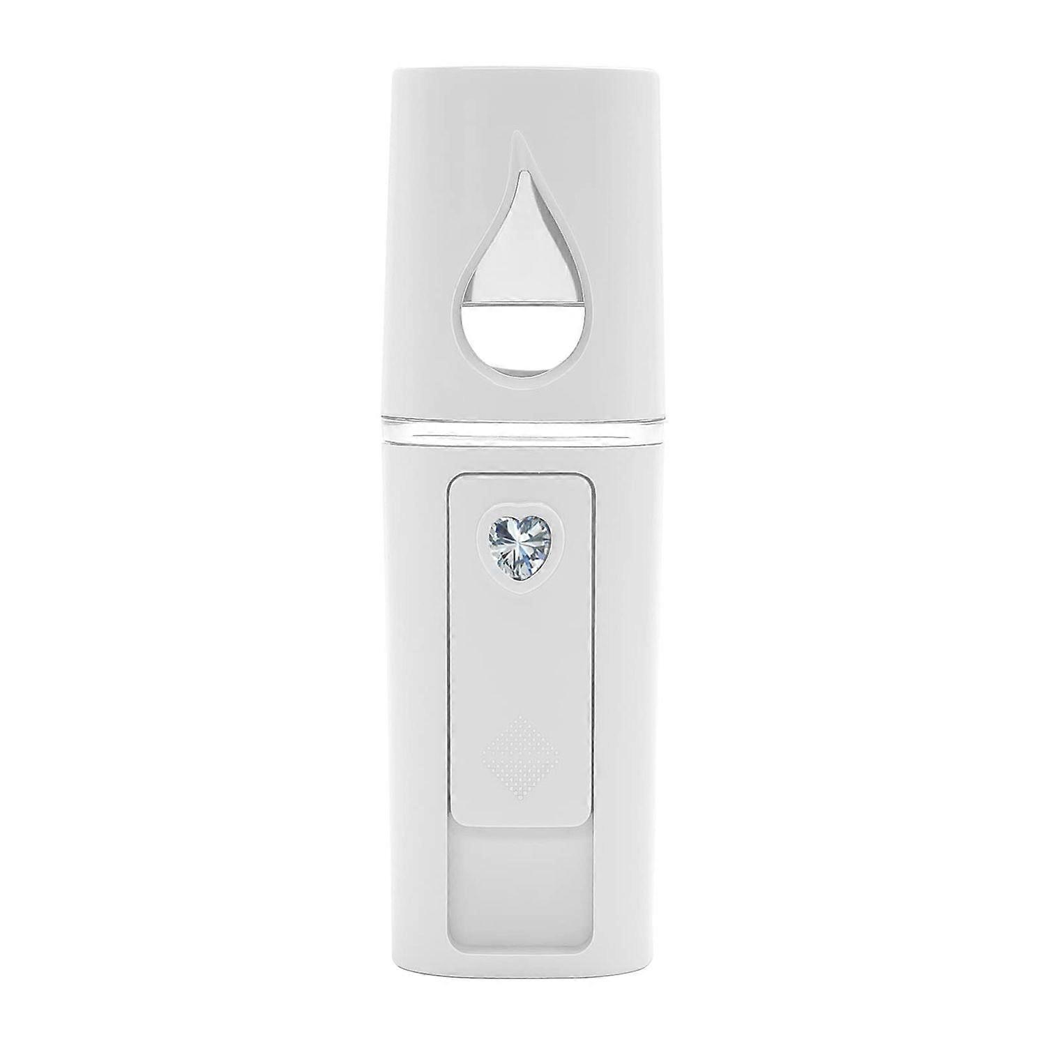Nano Facial Mister Portable Mini Face Mist Handy Sprayer Automatic Eyelash Extensions Cool Facial with Improved Performance Steamer(White)