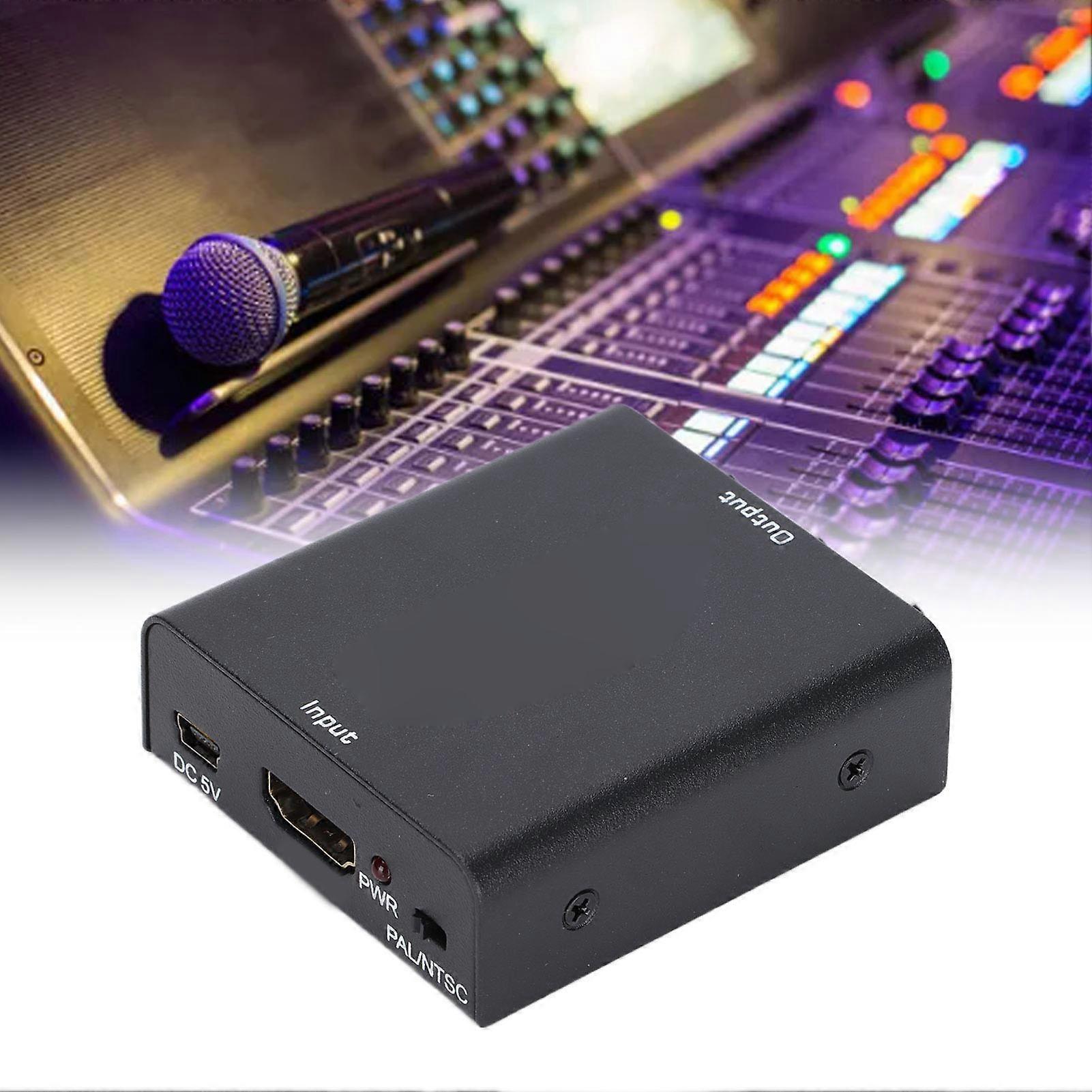 AY26V14 4Kx2K HD Multimedia Interface to RCA AV Adapter Mini CVBs Video Audio Converter