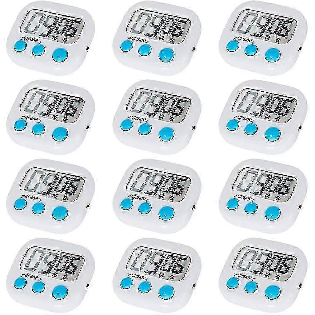 Loud Alarm Digital Kitchen Timers with On/Off Switch in a 12-Pack Set Edition 0909