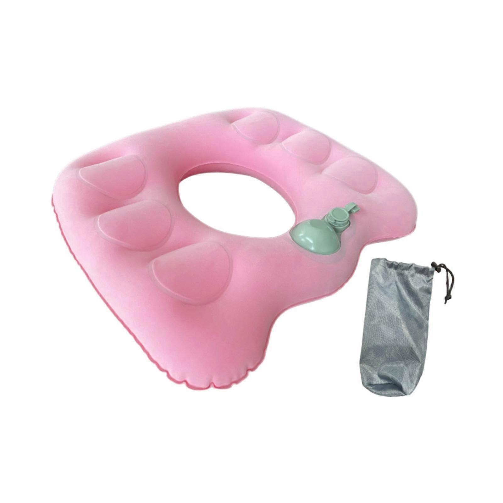 Inflatable Donut Pillow For Hemorrhoids - Soft Portable Breathable Donut Cushion, Office And Home Seat Cushion, Pink