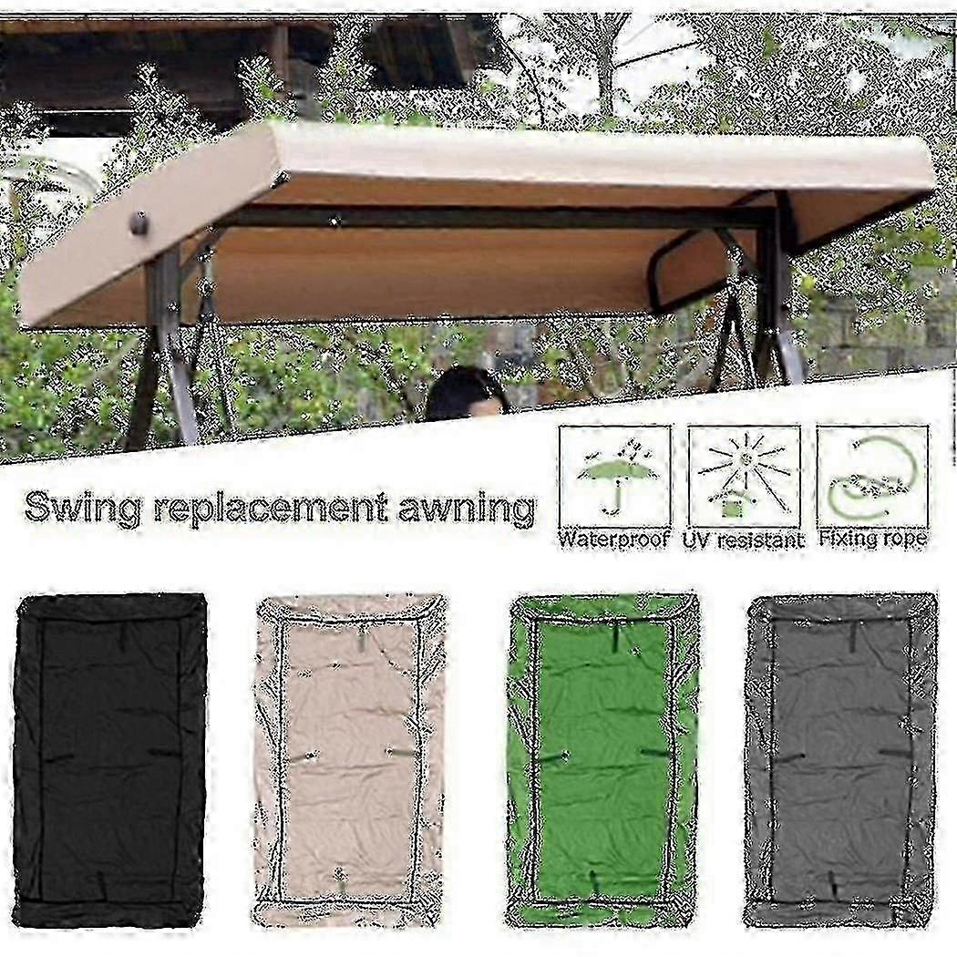 Replacement Roof Garden Swing Universal Swing Roof Porch Swing Bench Garden Lounger 2-3 Seater 190 X 120 Cm Happy H