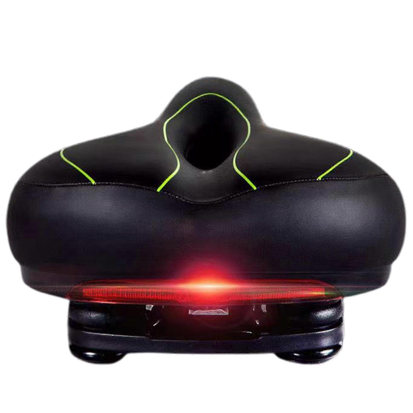 Bicycle Saddle with Tail Light - Thickened and Widened, Compatible with Table