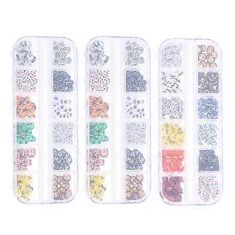 3 pudełka Halloween Nail Art Glitter Cekiny Nail Art Charms Manicure Dekoracja