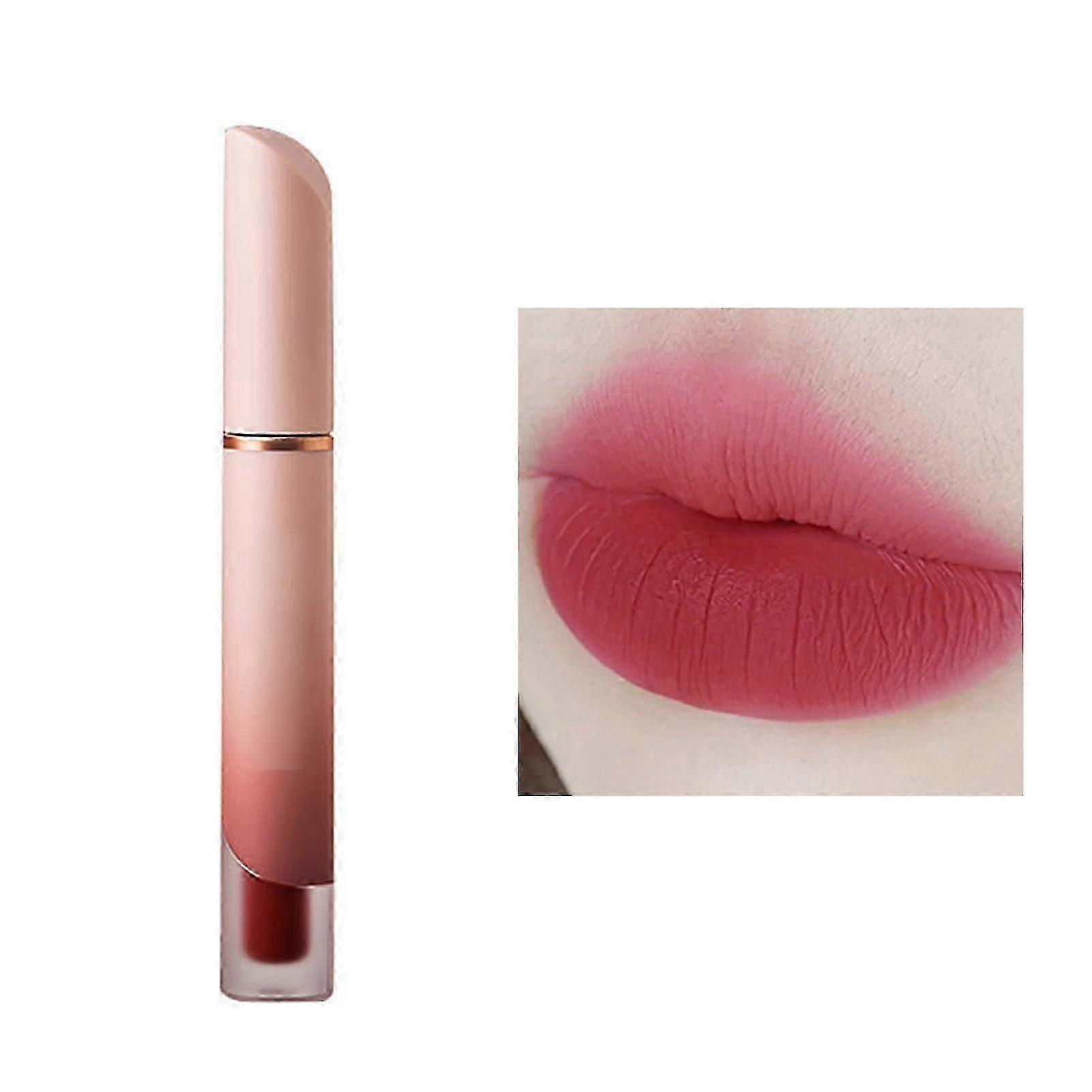 2.1g Lip Gloss Non-stick Matte Not Sticky Mild Texture Smooth High Saturation Easy To Coloring Velvet Matte Long Lasting Lip Gloss For Lady