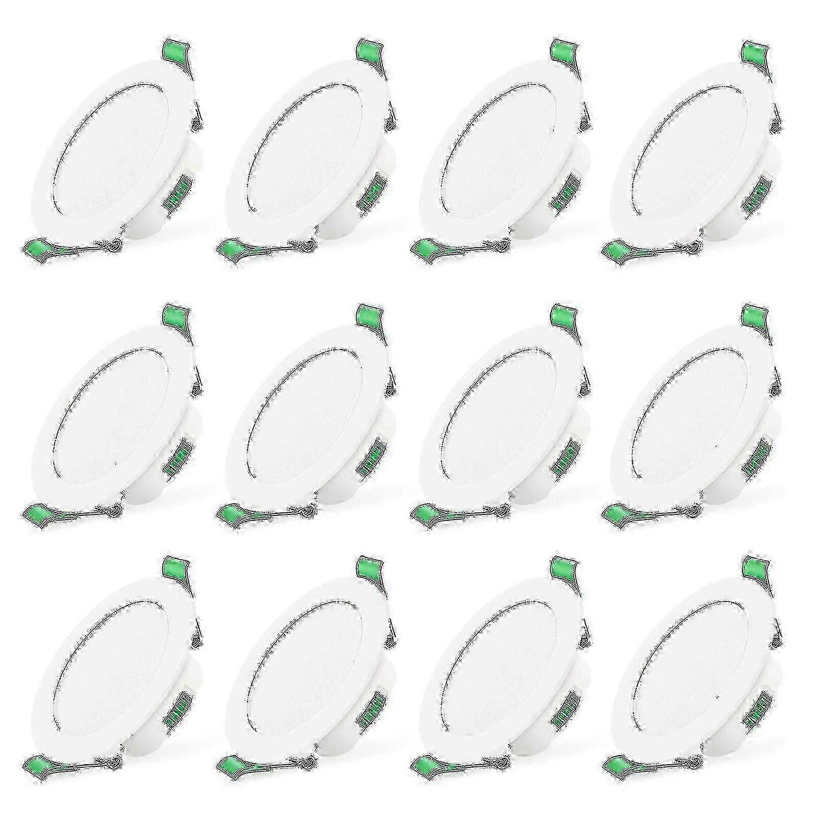 Slim LED Downlight 12 Pack 7W White Recessed Ceiling Spot Lights