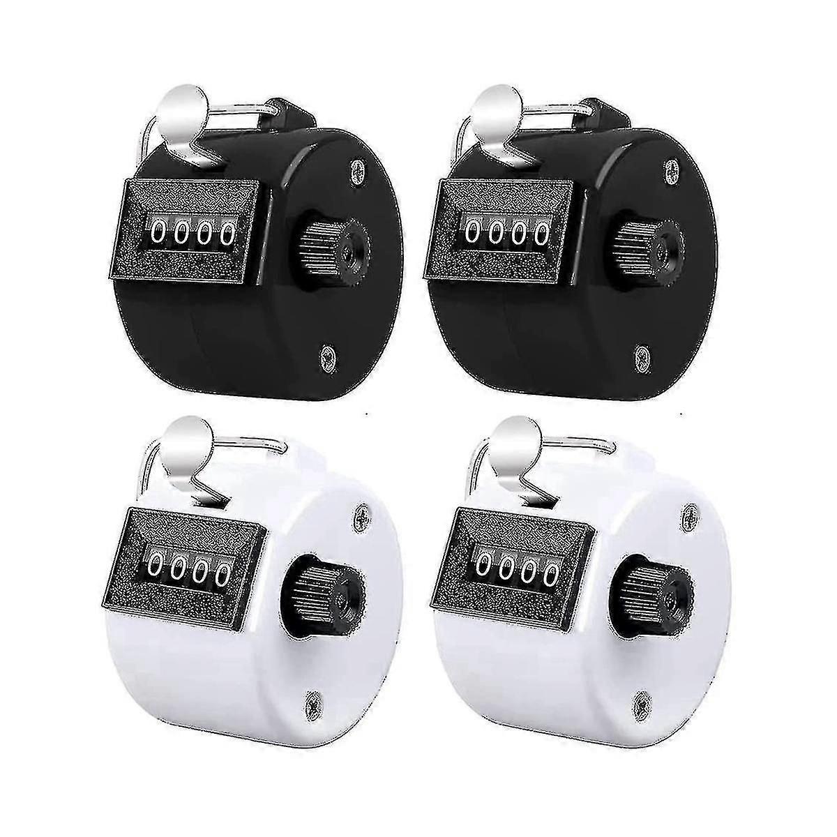Pachet de 4 Counter Clicker 4 cifre Numărul de numere, portabile contoare mecanice Clickers Pitch Counter