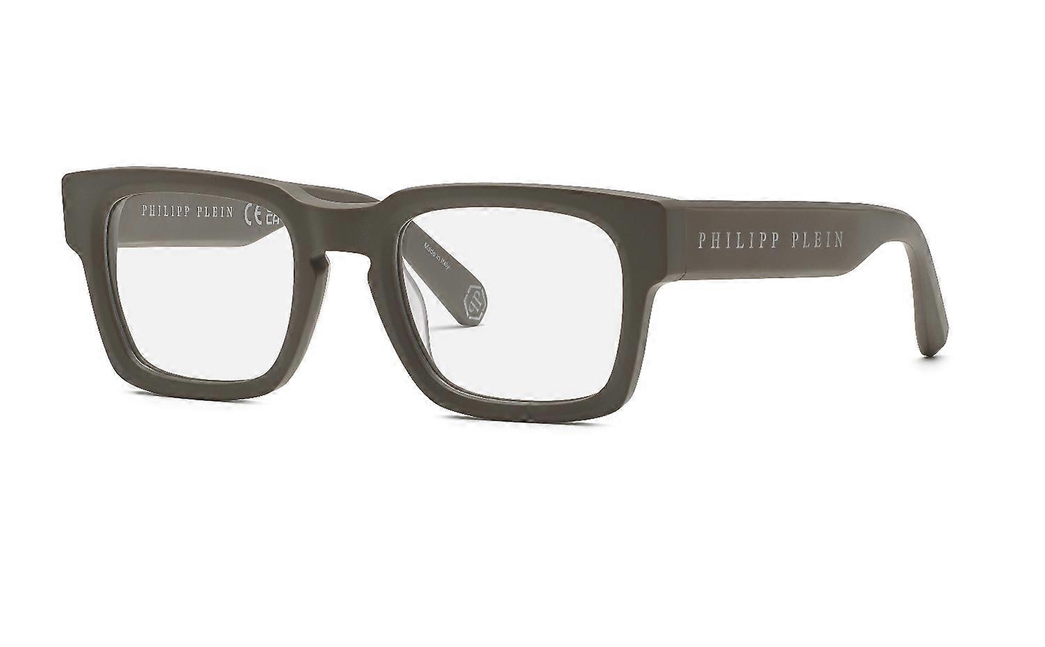 Eyewear Frames Philipp Plein VPP145M 06S9 Green KAKI LUCIDO 51/22/150 MAN