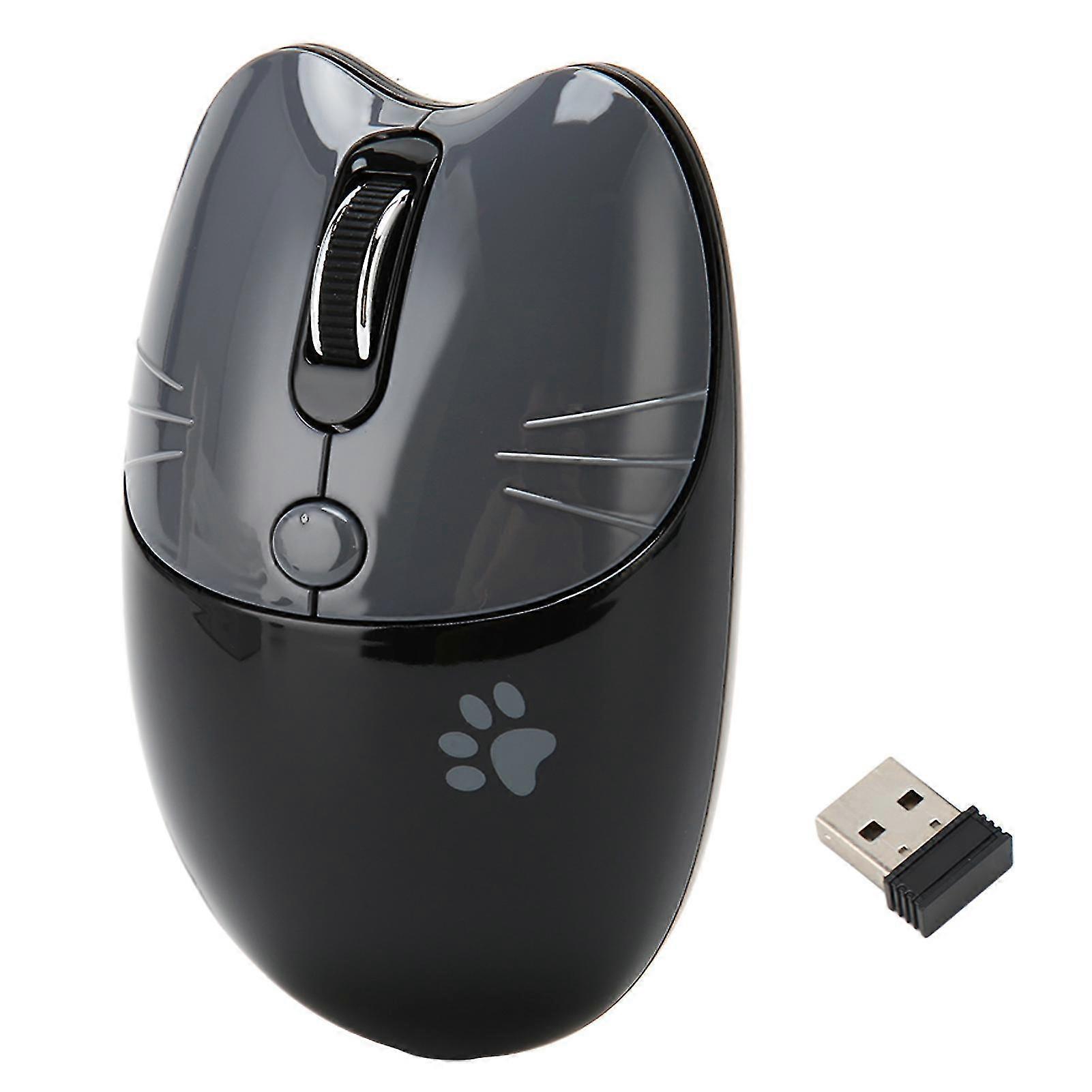 Wireless Mouse BT5.1 Or 2.4GHz Silent Click Adjustable DPI Auto Sleep Office Mouse for Girl Working Family School Cafe Black Gray 2025