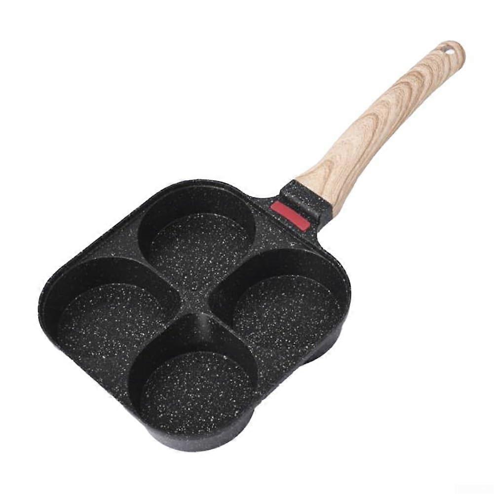 Nonstick Egg Fryer 4Cup Capacity, A Practical Choice, Black, FourHole Design, Fast And Even Cooking