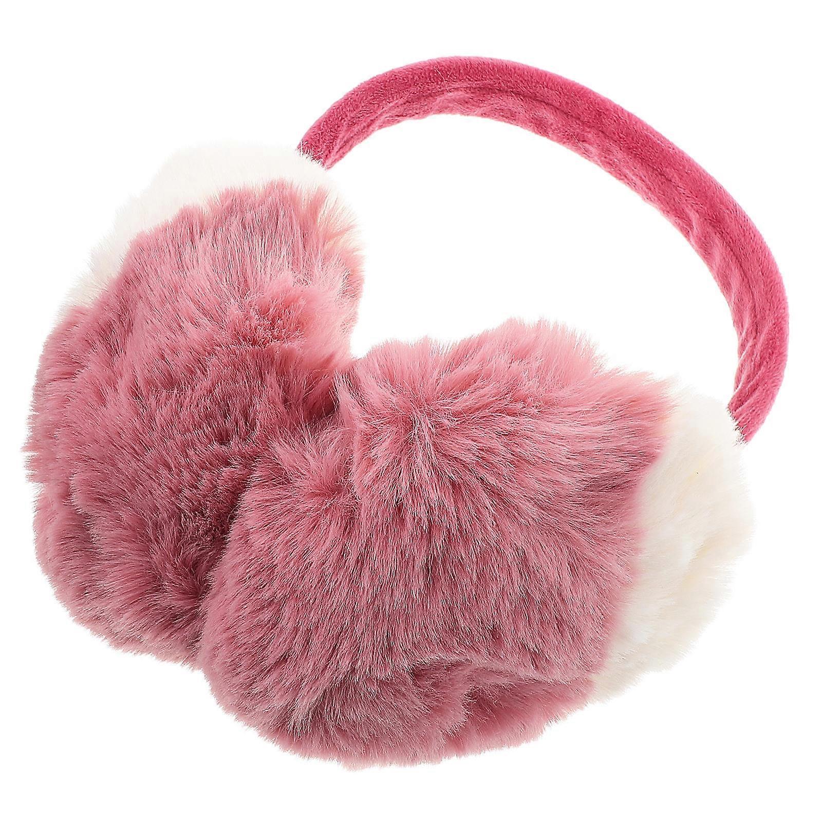 Fuzzy Ear Warmers Earmuff Headband for Skiing and Running 4Pcs Set