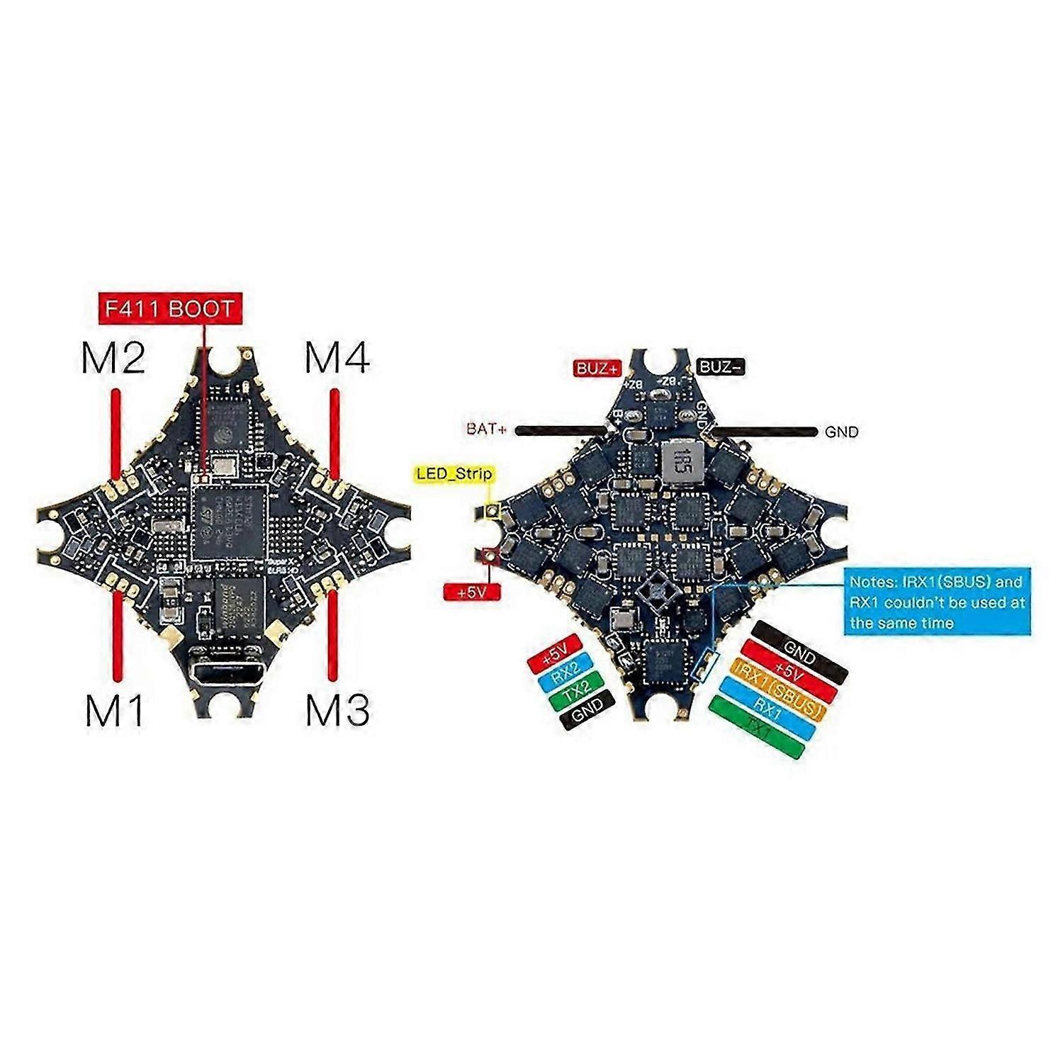 SuperX HD ELRS 1-2S AIO Flight Controller Built-in 12A ESC UART ELRS