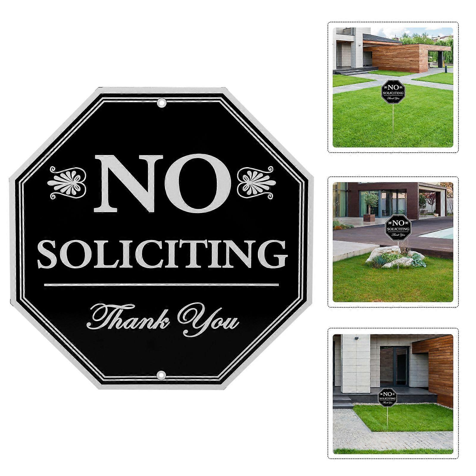 Practical No Soliciting Sign Window Sign No Soliciting Sign for Front Door