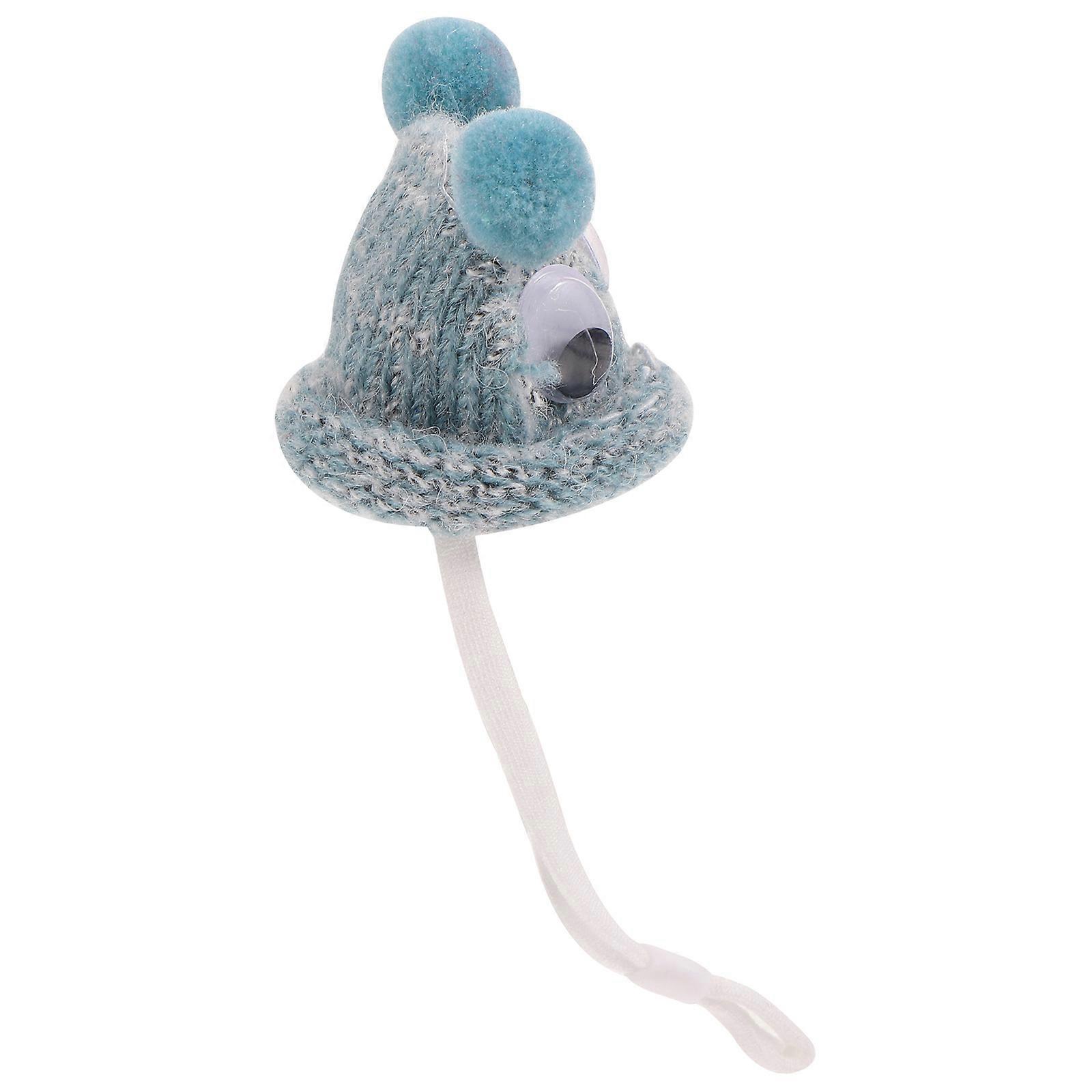 Hamster Knitted Hat for Small Pets with Adjustable Strap 4Pcs Set