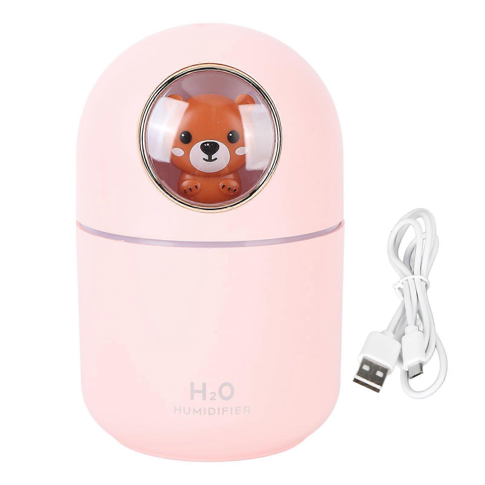 Humidifier Aroma Diffuser USB Power Supply 300ml Capacity Auto Shutdown Home Decoration for Room Office Pink Bear