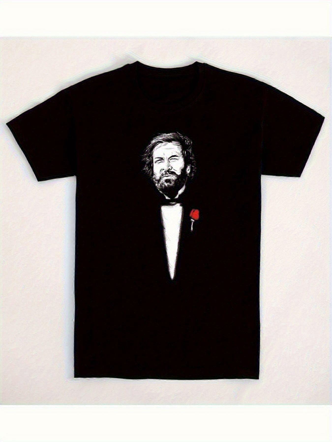 בגדי ריקוד גברים באד ספנסר וינטאג' גראפי דפוס חולצת טריקו - 100% כותנה שרוולים קצרים, רגיל צווארון עגול קצר, ניתן לכביסה במכונה ל יומיומי -ZDGJL269