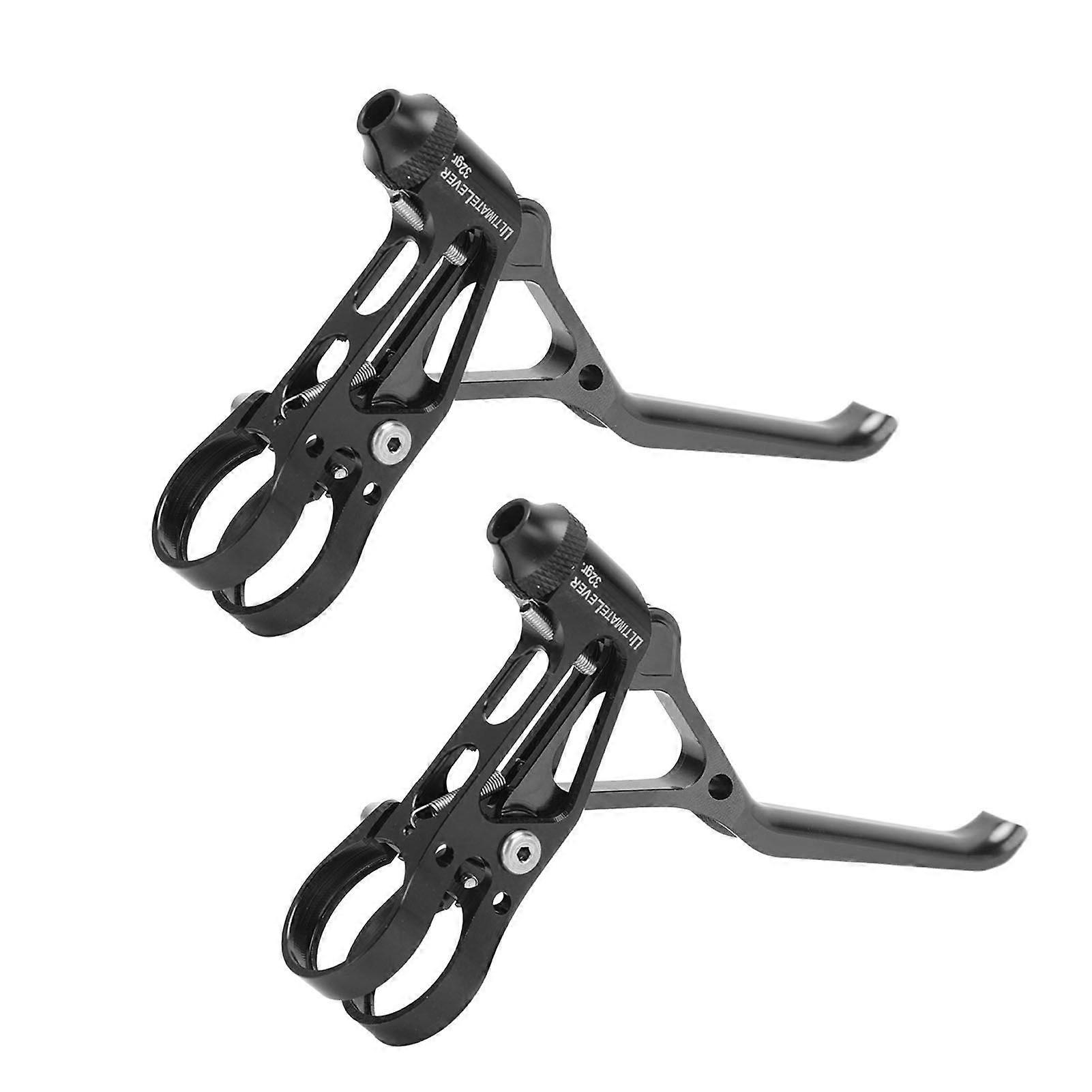 2Pcs Ultralight Hollow Brake Handle CNC Easy Adjustment Lightweight Aluminum Alloy Road Bike Brake Lever for 22.2mm Handlebar Black