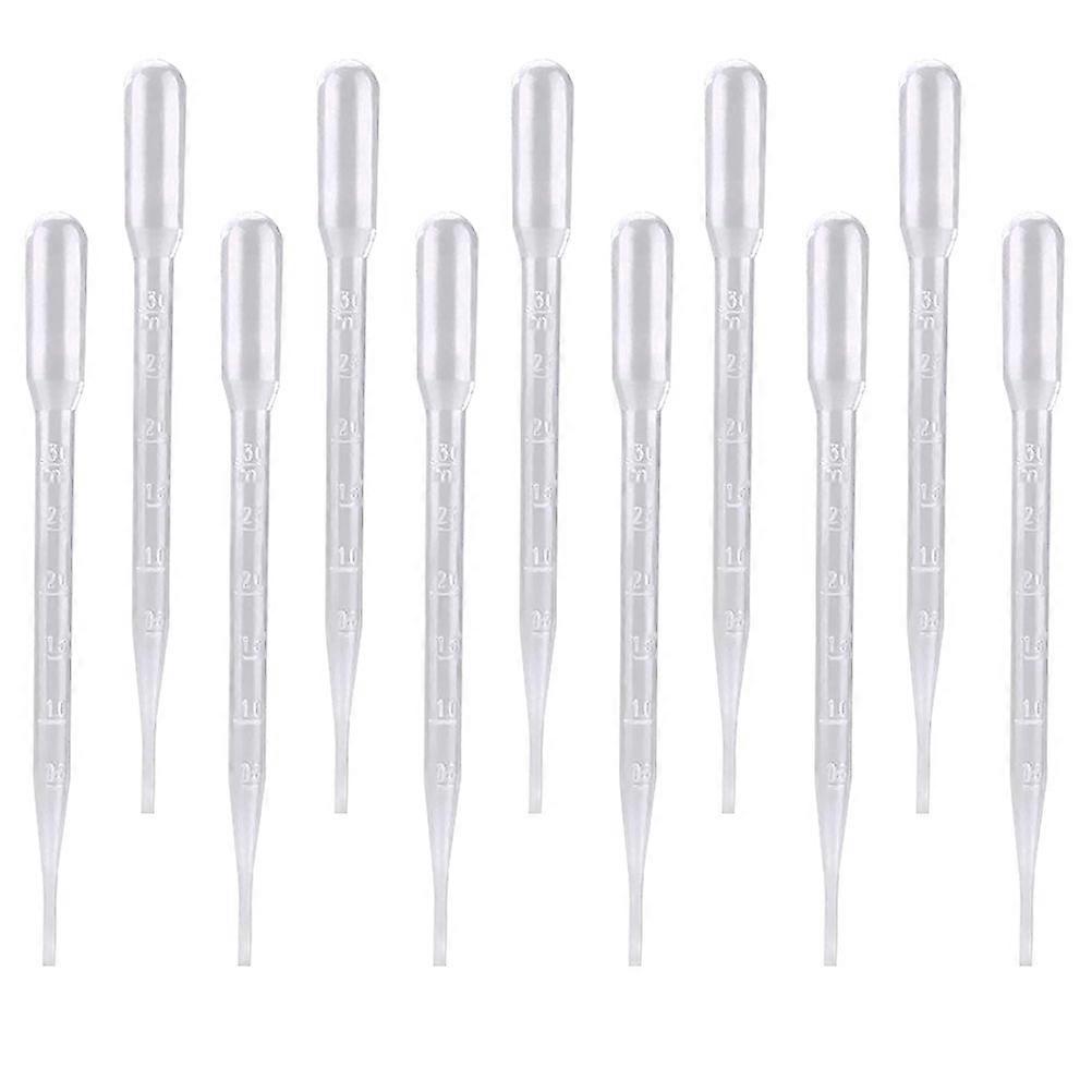 200Pcs Mini Pipettes For Essential Oil Preparation Measuring Fluids 3ml Tubular Plastic Tools