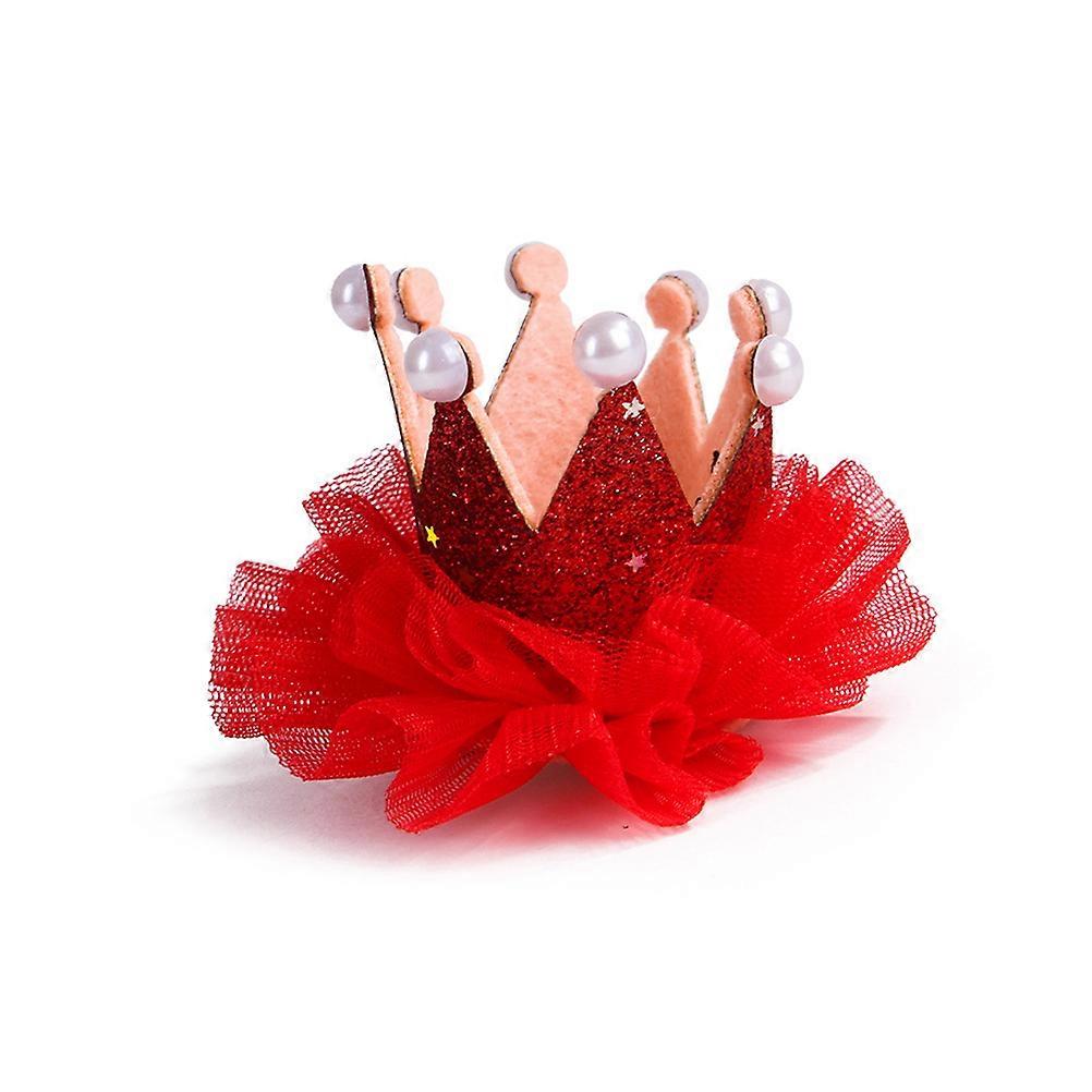 Pet Christmas Costume Cat Cloak for Pet Use 3Pcs Cat Crown Set Red
