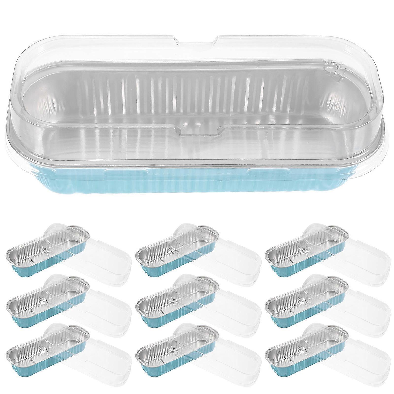 25Pcs Aluminum Foil Cheese Bread Pans Rectangular Shape For Commercial Use With Appearance