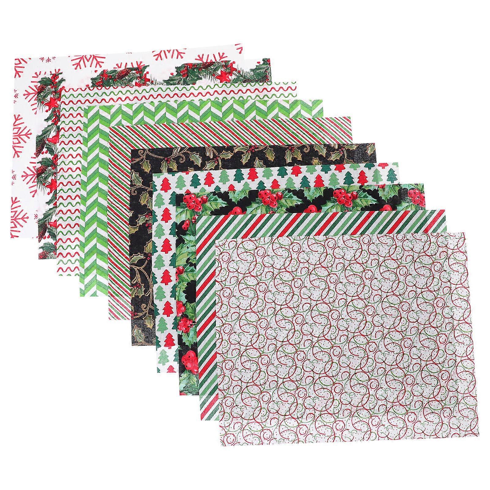 40 Pcs Merry Christmas Fabric Cloth Sheet Perfect For Christmas Party Decorative Use Handmade Crafts Winter Seasonal Projects