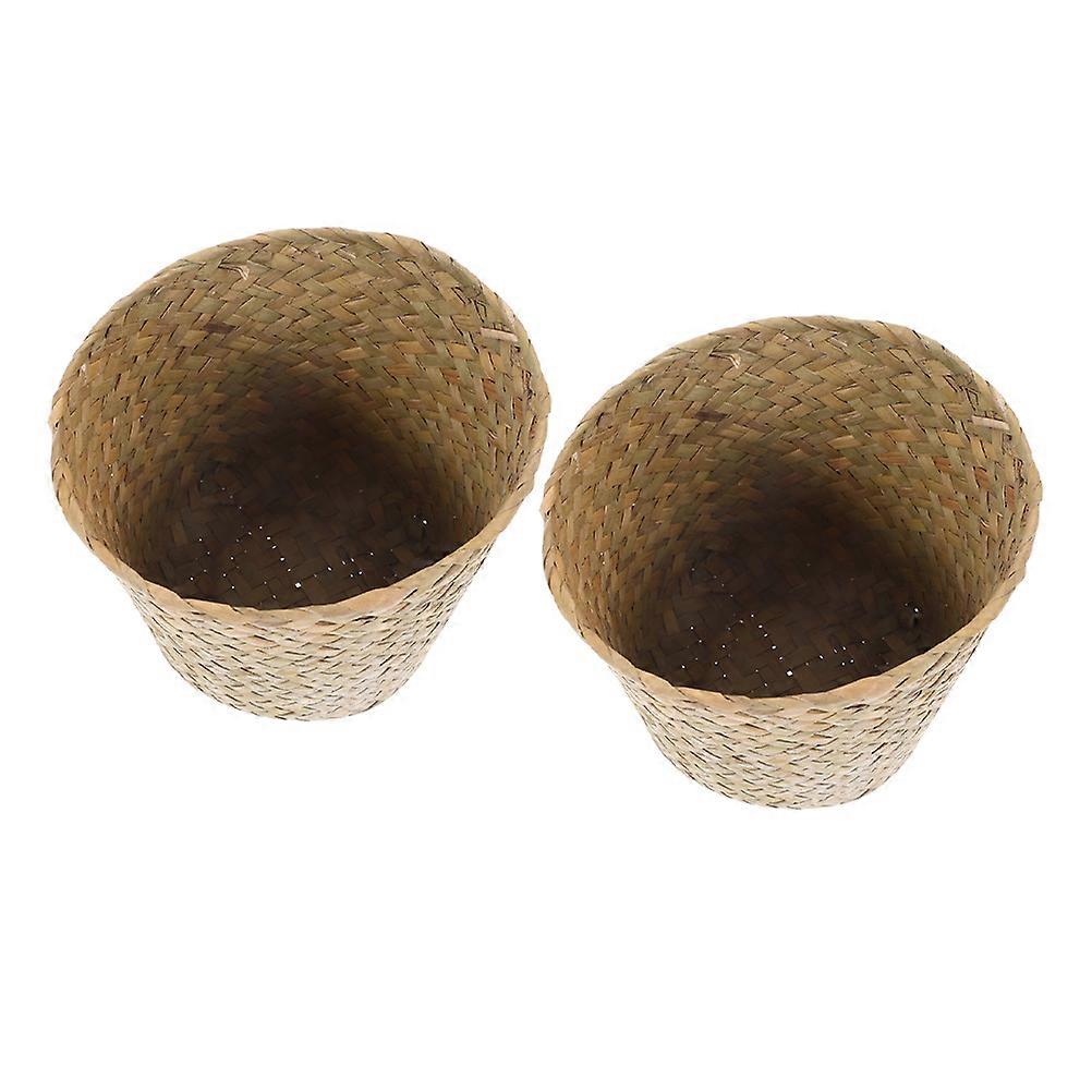 Woven Storage Basket for Storage 4Pcs Compact Trash Can for Bedroom