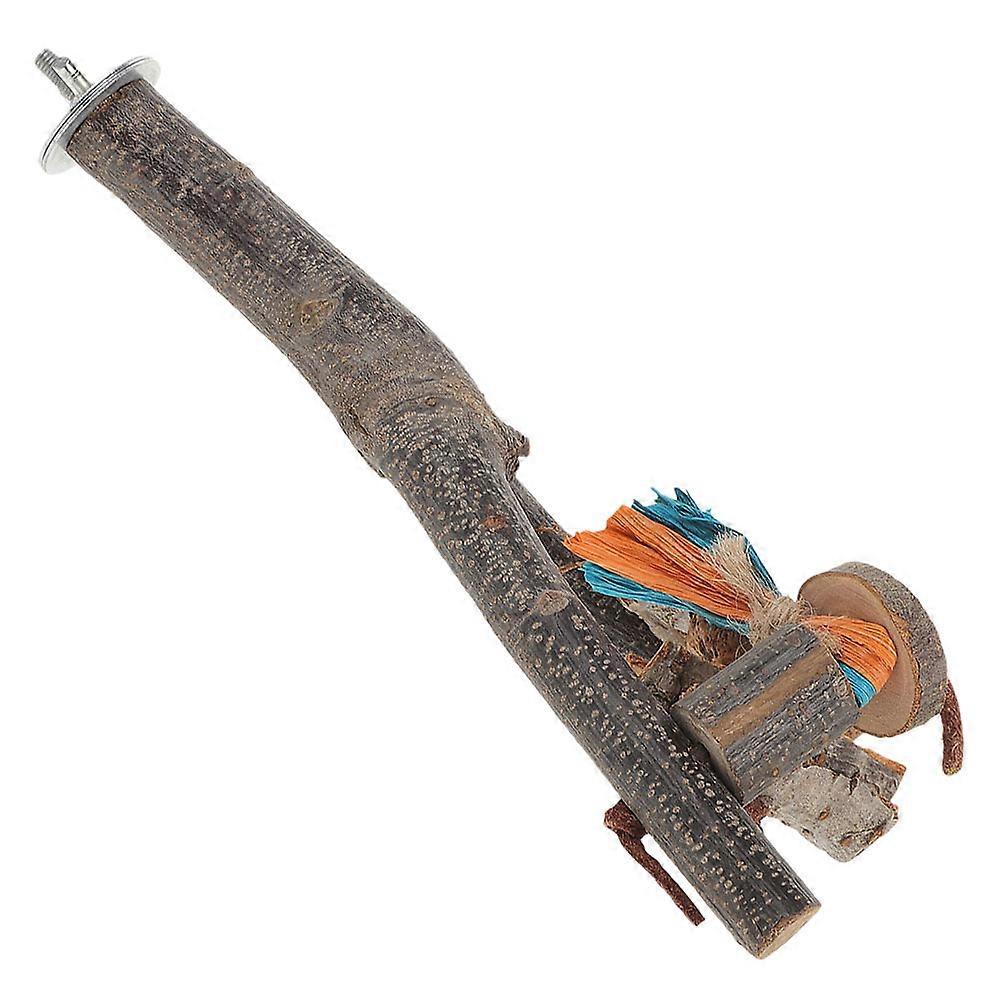 Bird Perch Stand Natural Wood for Parrot Play 3Pcs Accessory